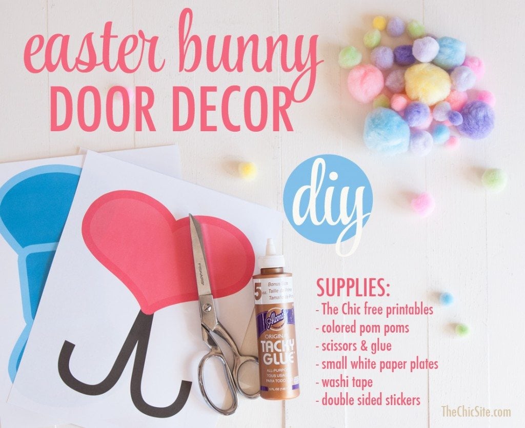 Easter Bunny Door Decor Supplies