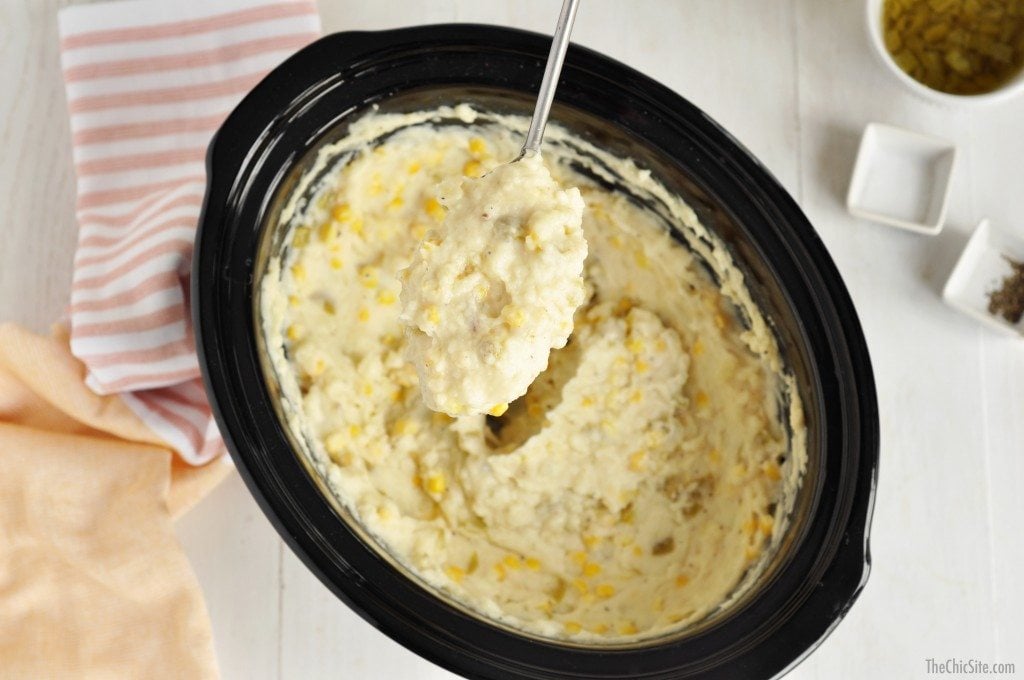 mashed potatoes in slow cooker
