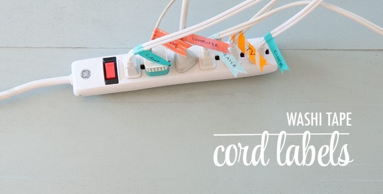 Washi Tape Cord Labels