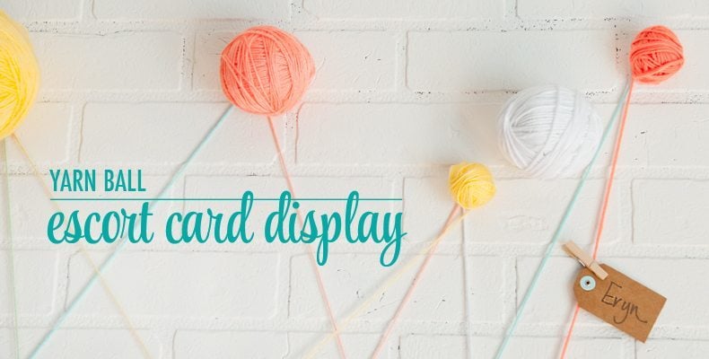 yarn ball wedding decor